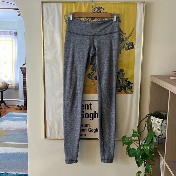 lululemon athletica Pants - Lululemon gray full length yoga leggings size 4